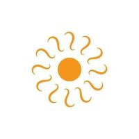 icono de ilustración de vector de sol