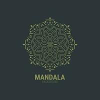 plantilla de diseño de fondo plano mandala vector