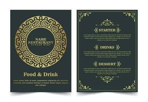 Elegant Menu Layout with Ornamental Elements vector