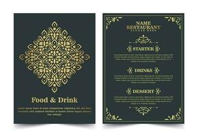 Elegant Menu Layout with Ornamental Elements vector