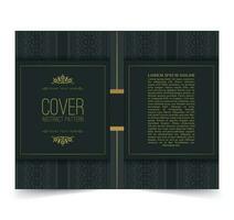 Luxury ornamental book cover design vector