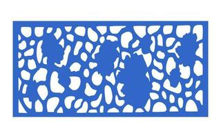 Decorative floral patterns, geometric template for cnc laser cutting vector