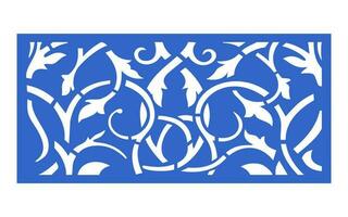 Decorative floral patterns, geometric template for cnc laser cutting vector