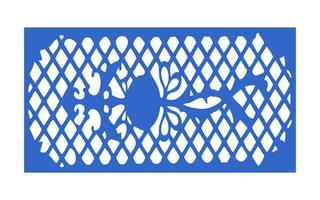 Decorative floral patterns, geometric template for cnc laser cutting vector