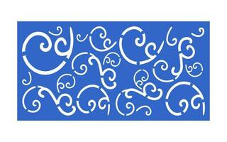 Decorative floral patterns, geometric template for cnc laser cutting vector