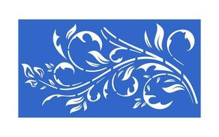 Decorative floral patterns, geometric template for cnc laser cutting vector