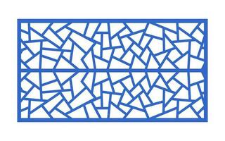 Decorative floral patterns, geometric template for cnc laser cutting vector