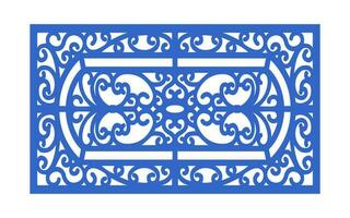 Decorative floral patterns, geometric template for cnc laser cutting vector