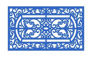 Decorative floral patterns, geometric template for cnc laser cutting vector