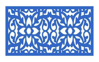 Decorative floral patterns, geometric template for cnc laser cutting vector