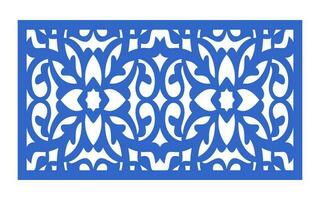 Decorative floral patterns, geometric template for cnc laser cutting vector