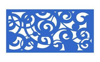 Decorative floral patterns, geometric template for cnc laser cutting vector