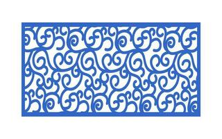 Decorative floral patterns, geometric template for cnc laser cutting vector