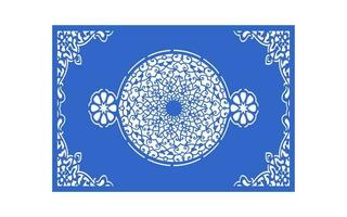 Decorative floral patterns, geometric template for cnc laser cutting vector