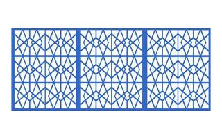 Decorative floral patterns, geometric template for cnc laser cutting vector