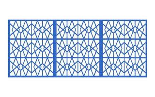 Decorative floral patterns, geometric template for cnc laser cutting vector