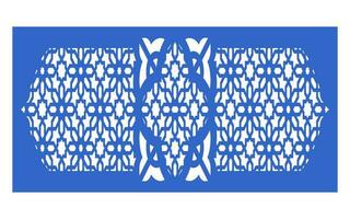 Decorative floral patterns, geometric template for cnc laser cutting vector