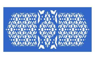 Decorative floral patterns, geometric template for cnc laser cutting vector