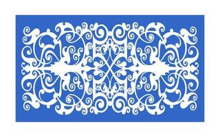 Decorative floral patterns, geometric template for cnc laser cutting vector