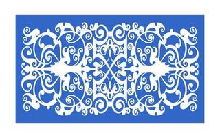 Decorative floral patterns, geometric template for cnc laser cutting vector