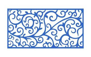 Decorative floral patterns, geometric template for cnc laser cutting vector