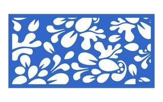 Decorative floral patterns, geometric template for cnc laser cutting vector