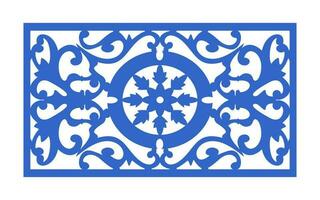 Decorative floral patterns, geometric template for cnc laser cutting vector