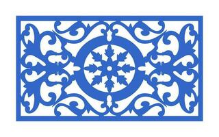 Decorative floral patterns, geometric template for cnc laser cutting vector