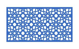 Decorative floral patterns, geometric template for cnc laser cutting vector