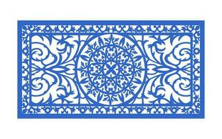 Decorative floral patterns, geometric template for cnc laser cutting vector