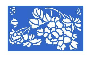 Decorative floral patterns, geometric template for cnc laser cutting vector