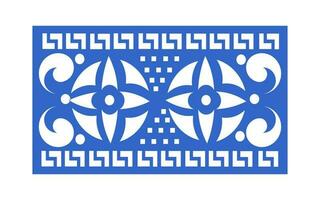 Decorative floral patterns, geometric template for cnc laser cutting vector