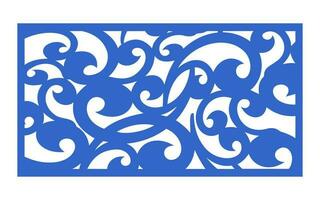 Decorative floral patterns, geometric template for cnc laser cutting vector