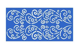 Decorative floral patterns, geometric template for cnc laser cutting vector