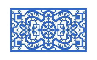 Decorative floral patterns, geometric template for cnc laser cutting vector