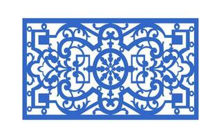 Decorative floral patterns, geometric template for cnc laser cutting vector