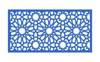 Decorative floral patterns, geometric template for cnc laser cutting vector