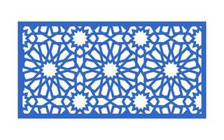 Decorative floral patterns, geometric template for cnc laser cutting vector