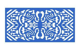 Decorative floral patterns, geometric template for cnc laser cutting vector
