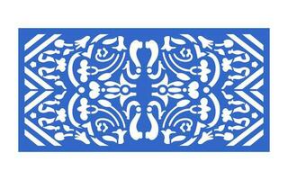 Decorative floral patterns, geometric template for cnc laser cutting vector