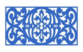 Decorative floral patterns, geometric template for cnc laser cutting vector