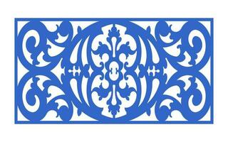 Decorative floral patterns, geometric template for cnc laser cutting vector