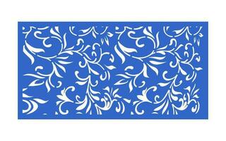 Decorative floral patterns, geometric template for cnc laser cutting vector