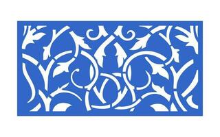 Decorative floral patterns, geometric template for cnc laser cutting vector