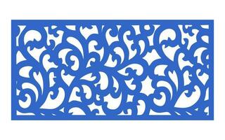 Decorative floral patterns, geometric template for cnc laser cutting vector