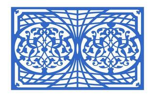 Decorative floral patterns, geometric template for cnc laser cutting vector