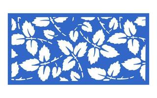 Decorative floral patterns, geometric template for cnc laser cutting vector