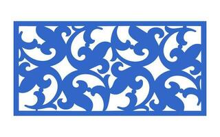 Decorative floral patterns, geometric template for cnc laser cutting vector