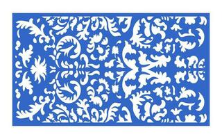 Decorative floral patterns, geometric template for cnc laser cutting vector