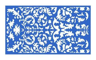 Decorative floral patterns, geometric template for cnc laser cutting vector